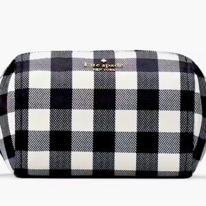 BNWT Pristine Kate Spade Chelsea black and white medium zipper bag.
